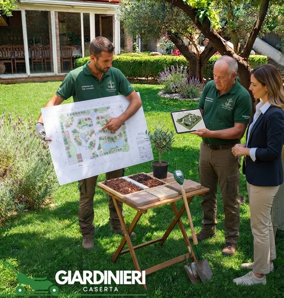 Progetto del giardino con il cliente – Giardini Fioriti, Caserta